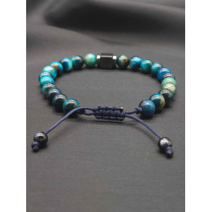 Mens Bracelet-Blue Tiger eye & Hematite Mens Bracelet-Blue Tiger eye & Hematite