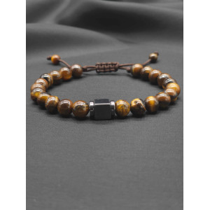 Mens bracelet-Tiger eye & Hematite