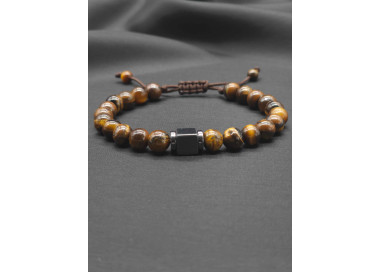 Mens bracelet-Tiger eye & Hematite