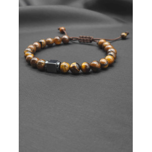 Mens bracelet-Tiger eye & Hematite