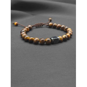 Mens bracelet-Tiger eye & Hematite Mens bracelet-Tiger eye & Hematite