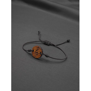 Unisex Treble Clef Bracelet – Handcrafted Oak Wood Design