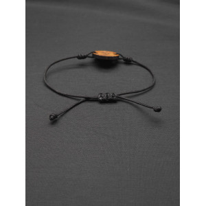 Unisex Treble Clef Bracelet – Handcrafted Oak Wood Design