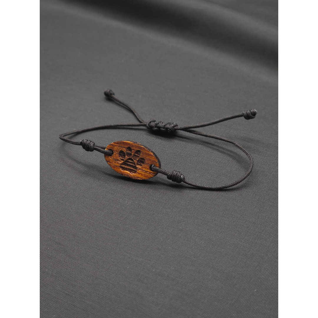 Unisex Animal Paw Bracelet – Oak Wood Craftsmanship