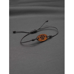Unisex Animal Paw Bracelet – Oak Wood Craftsmanship