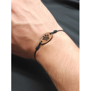 Unisex Animal Paw Bracelet – Oak Wood Craftsmanship