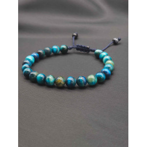Men’s Blue Tiger’s Eye Bracelet – Handcrafted Braided Cord Design