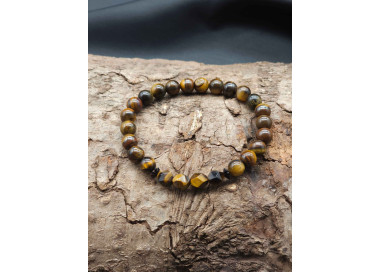 Men’s Brown Tiger Eye Bracelet – Adjustable, Comfortable Fit