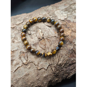 Men’s Brown Tiger Eye Bracelet – Adjustable, Comfortable Fit